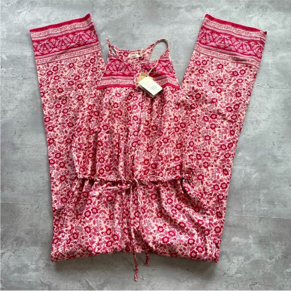 NWT Faherty Adella Jumpsuit, Pink, Size XS - Picture 2 of 12